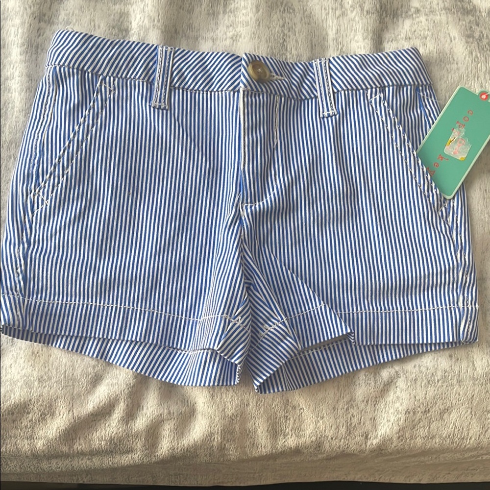 Blue Striped Girls shorts size 7